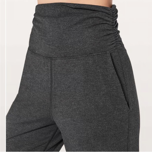 Lululemon take it easy gray high waist wide leg pants 8 - Picture 3 of 11